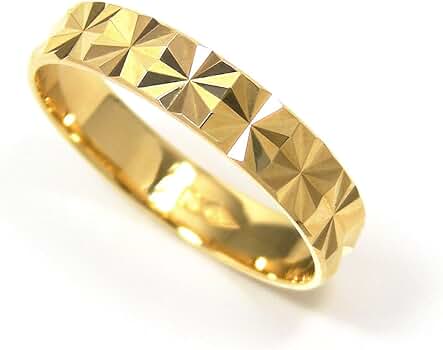 18K 男女兼用　リング　13号 指輪 レディース イエローゴールド K10YG 天然ダイヤモンド